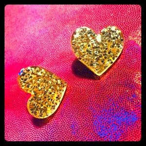 “Heart of Gold” Acrylic Earring Set!
